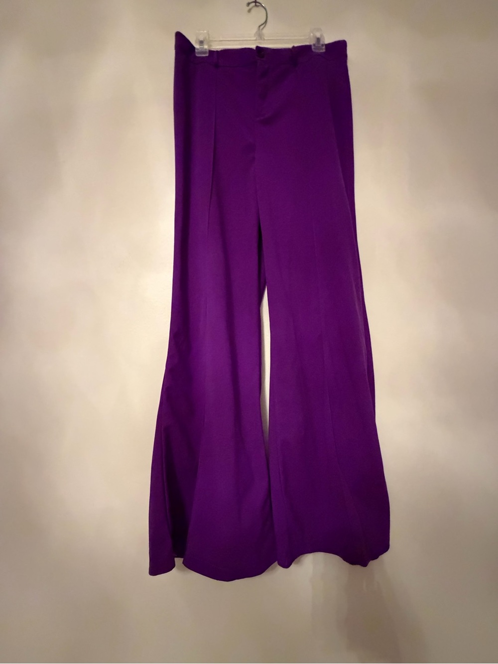 Women's Wide-Leg Purple Dress Pants
